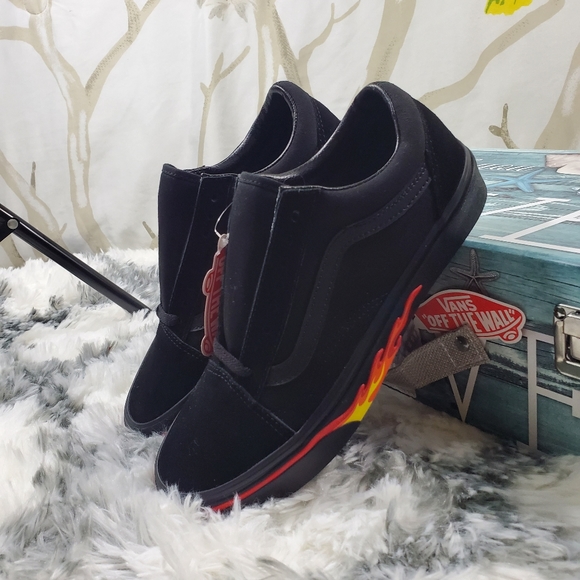 Vans Old Skool Flame Wall Black Fire 🔥(CL) - Picture 4 of 13